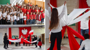 Uczniowie naszej szkoły w biało-czerwonych barwach z okazji Święta Niepodległości