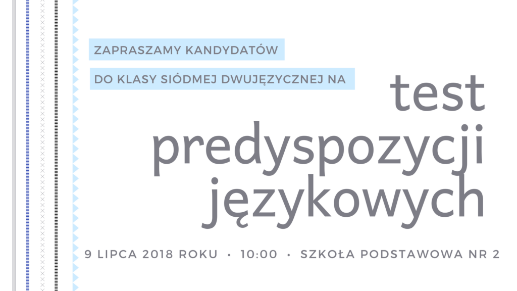 Test Predyspozycji Językowych - Szkoła Podstawowa Nr 2 Z Oddziałami ...